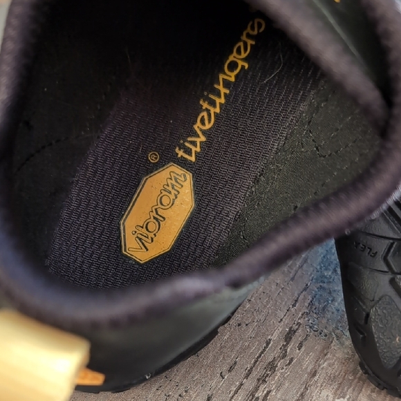 Vibram Black and Yellow Athletic Shoes - Picture 5 of 7